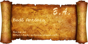 Bedő Antónia névjegykártya
